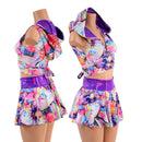 Hooded Wrap & Tie Top and Culotte Set - Coquetry Clothing