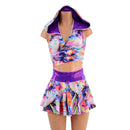 Hooded Wrap & Tie Top and Culotte Set - Coquetry Clothing