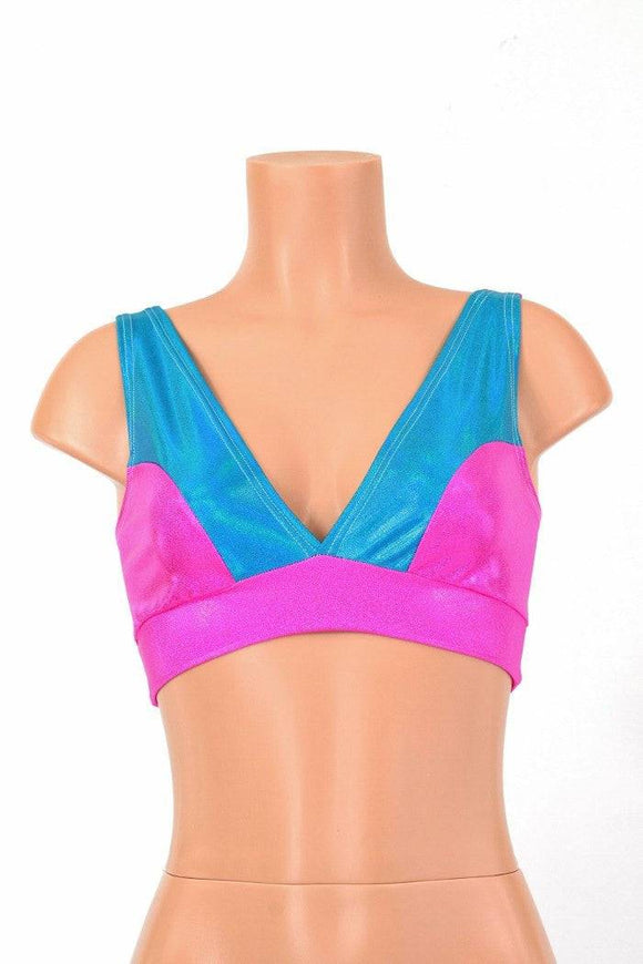 Hot Pink & Peacock Starlette Bralette - Coquetry Clothing