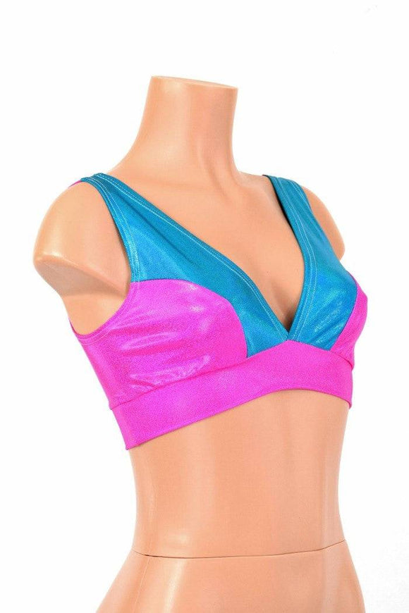 Hot Pink & Peacock Starlette Bralette - Coquetry Clothing
