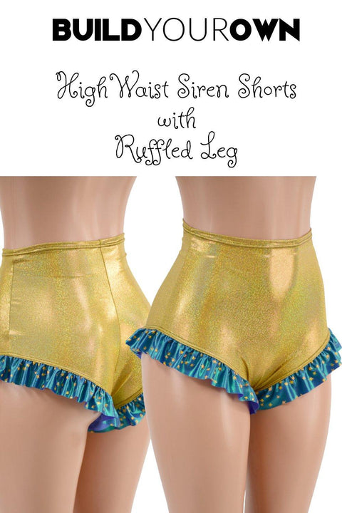 Build Your Own High Waist Siren Shorts with Ruffled Leg - Coquetry Clothing