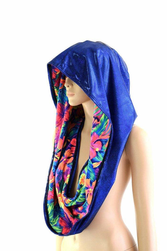 HUGE Tahitian& Blue Festival Hood - Coquetry Clothing