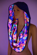 HUGE Tahitian& Blue Festival Hood - Coquetry Clothing