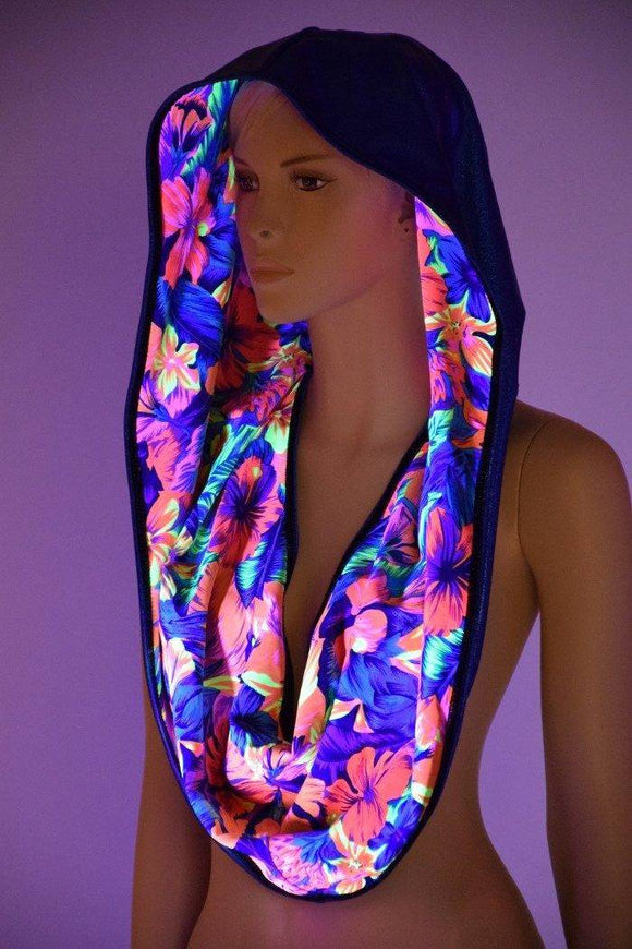 HUGE Tahitian& Blue Festival Hood - Coquetry Clothing
