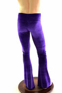 Mens Purple Velvet Bootcut Pants - 2