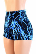 Neon UV Glow High Waist Shorts - 6