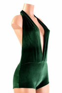 Green Stretch Velvet Fabric - 5