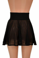 Black Mesh Mini Rave Skirt - 4