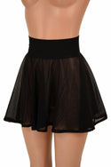 Black Mesh Mini Rave Skirt - 1