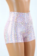 Silver & Pink Scale Fabric - 7