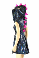 Black & Pink Dragon Skater Dress - 3