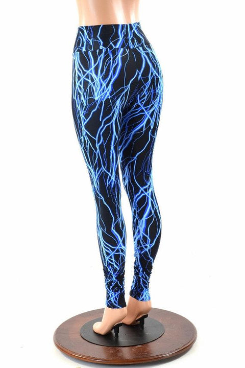 Blue Lightning High Waist Leggings - Coquetry Clothing