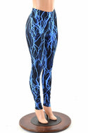 Blue Lightning High Waist Leggings - 5