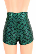 Green Mermaid High Waist Shorts - 4