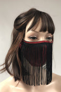 Spandex & 100% Cotton Fringed Face Mask - 5