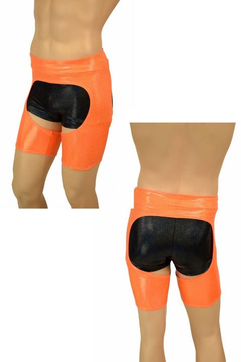 Mens Midrise Shorts Chaps in Orange - Coquetry Clothing