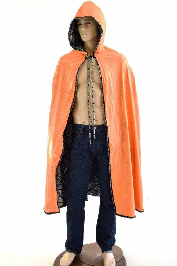 Jen's Huge Hooded Holographic Festival Cape - Coquetry Clothing