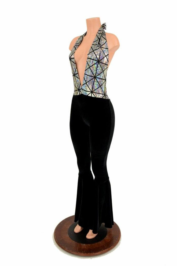 Josie Halter Bell Bottom Flare Catsuit - Coquetry Clothing