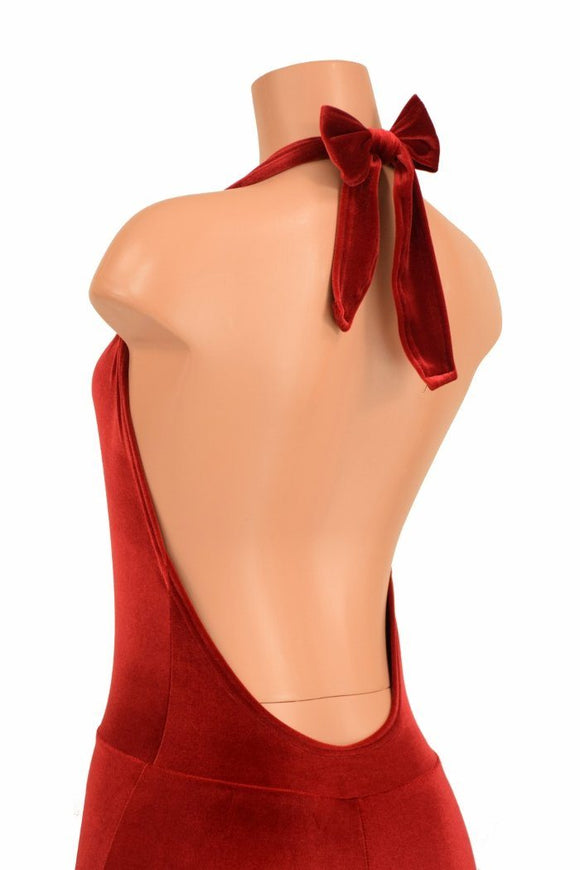 Josie Halter Bell Bottom Flare Catsuit - Coquetry Clothing