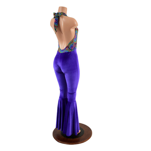 Josie Halter Bell Bottom Flare Catsuit - Coquetry Clothing