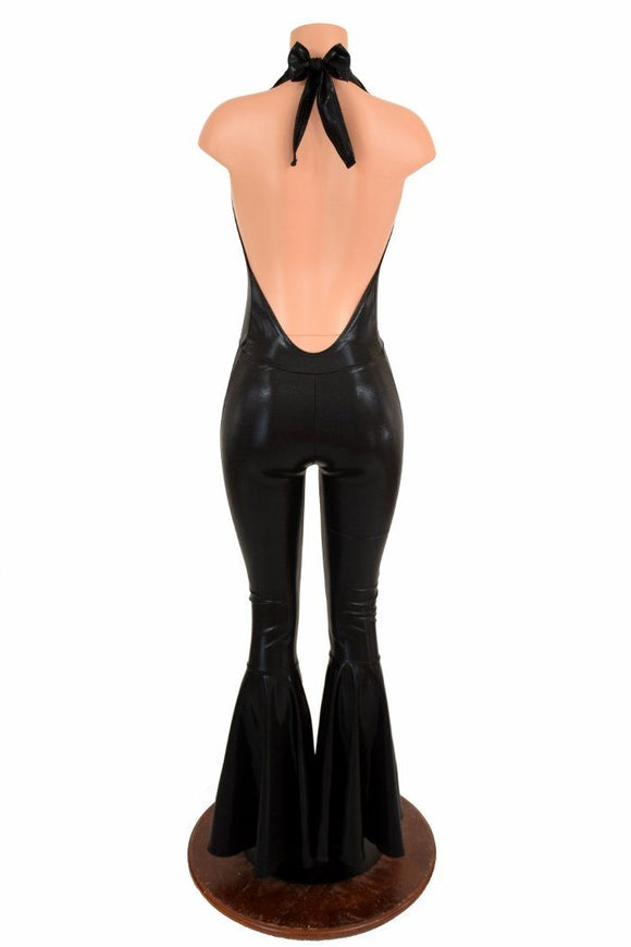 Josie Halter Bell Bottom Flare Catsuit - Coquetry Clothing