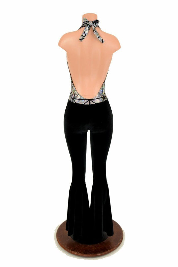 Josie Halter Bell Bottom Flare Catsuit - Coquetry Clothing
