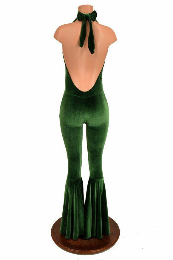 Josie Halter Bell Bottom Flare Catsuit - Coquetry Clothing