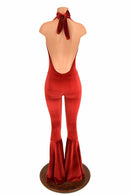 Josie Halter Bell Bottom Flare Catsuit - Coquetry Clothing