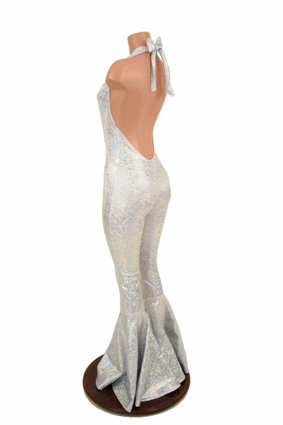 Josie Halter Bell Bottom Flare Catsuit - Coquetry Clothing