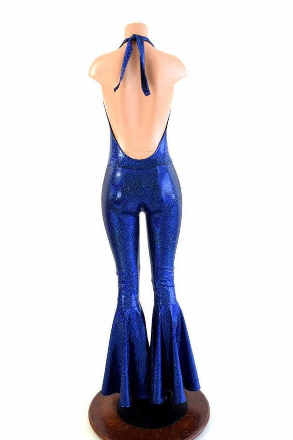 "Josie" Halter Bell Bottom Flare Catsuit - Coquetry Clothing