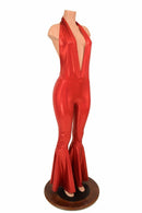 "Josie" Halter Bell Bottom Flare Catsuit - Coquetry Clothing