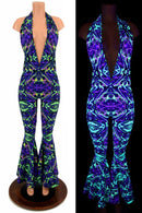"Josie" Halter Bell Bottom Flare Catsuit - Coquetry Clothing