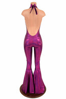 "Josie" Halter Bell Bottom Flare Catsuit - Coquetry Clothing