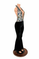 Josie Halter Bell Bottom Flare Catsuit - Coquetry Clothing