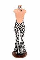 "Josie" Halter Bell Bottom Flare Catsuit - Coquetry Clothing