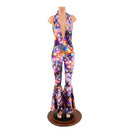 Josie Halter Bell Bottom Flare Catsuit - Coquetry Clothing
