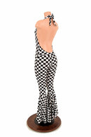 "Josie" Halter Bell Bottom Flare Catsuit - Coquetry Clothing