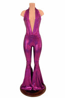"Josie" Halter Bell Bottom Flare Catsuit - Coquetry Clothing