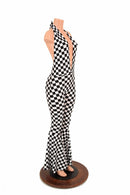 "Josie" Halter Bell Bottom Flare Catsuit - Coquetry Clothing