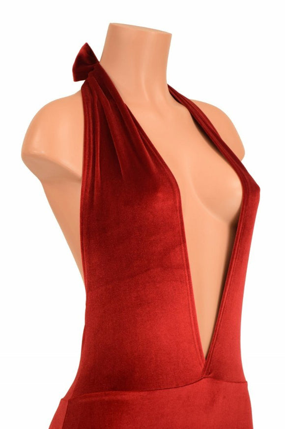 Josie Halter Bell Bottom Flare Catsuit - Coquetry Clothing