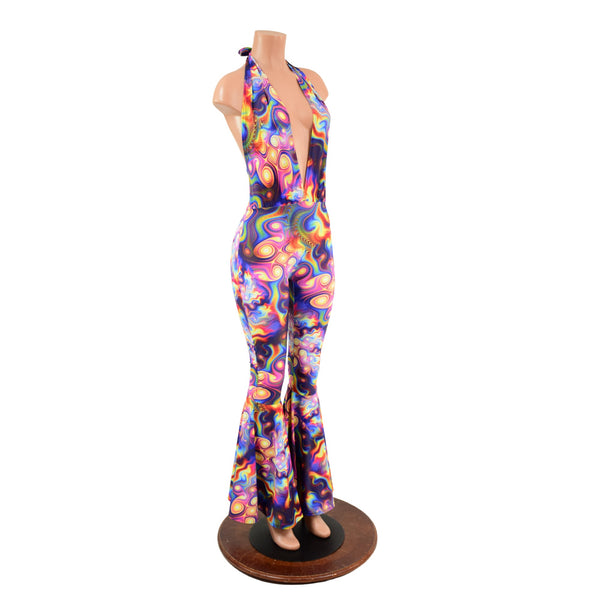 Josie Halter Bell Bottom Flare Catsuit - 6
