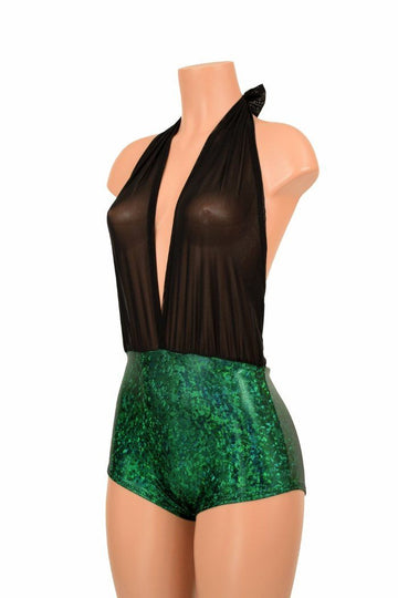 "Josie" Romper in Green Kaleidoscope - Coquetry Clothing