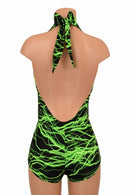 "Josie" Romper in Green Lightning - Coquetry Clothing