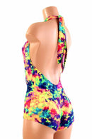"Josie" Romper in Neon Acid Splash - Coquetry Clothing