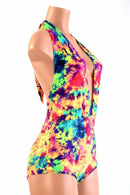 "Josie" Romper in Neon Acid Splash - Coquetry Clothing