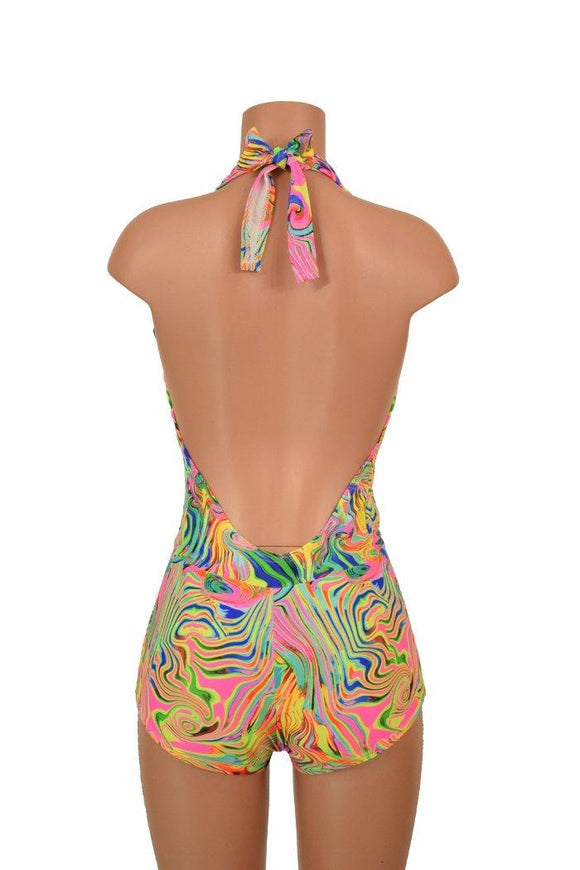 "Josie" Romper in Neon Flux - Coquetry Clothing
