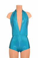 "Josie" Romper in Peacock Holographic - Coquetry Clothing