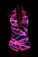 "Josie" Romper in Pink Lightning - Coquetry Clothing