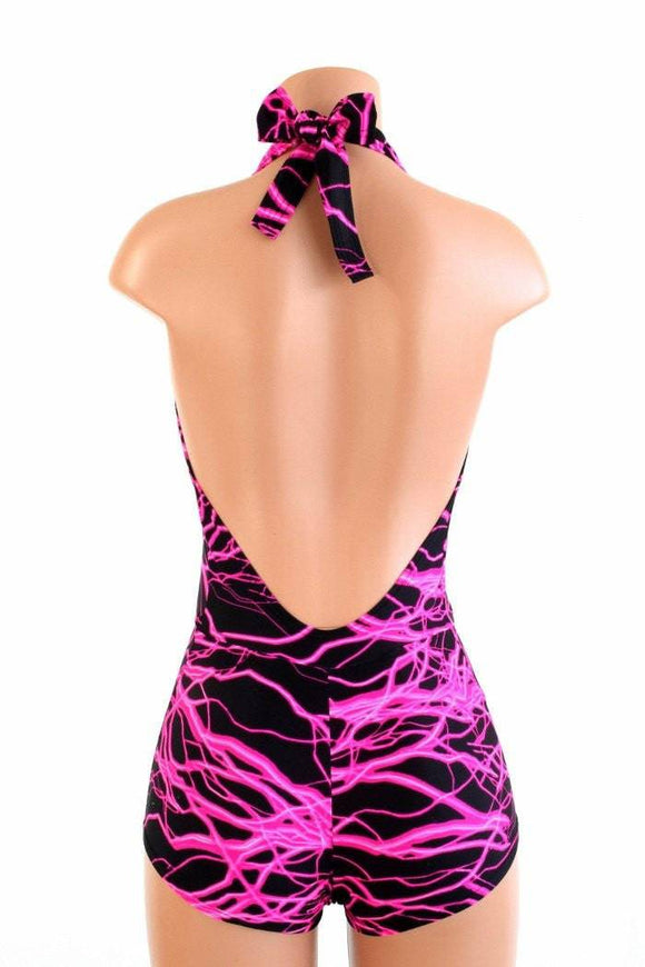 "Josie" Romper in Pink Lightning - Coquetry Clothing
