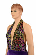 Josie Romper in Poisonous & Purple Velvet - 6
